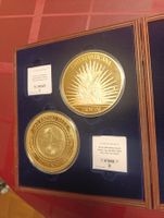 2 RIESIGE MÜNZEN CHRISTENZEIT + ZERTIFIKAT MEDAILLE