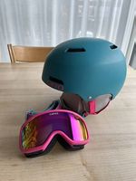 Kinder-Skihelm Giro XS mit passender Brille