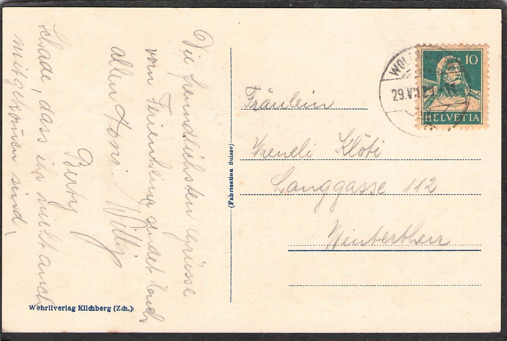Cartes postales: ^Wolfhalden 1929 – D'occasion à Reichenburg par Pipo-67 1