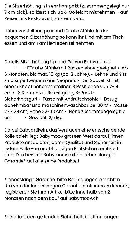Seggioloni: Sitzerhöhung Babymoov – Usato da Aarau venduto da kau_2fcp 4