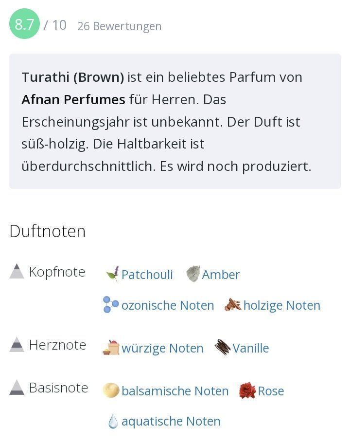 Parfum & Eau de Toilette: 10 ml TURATHI BROWN AFNAN PERFUMES ABFÜLLUNG – Neu (gemäss Beschreibung) aus St. Gallen von CaliSunshine 3