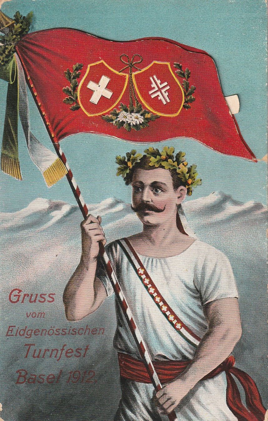 Cartoline postali: Basel-Eidgenössisches Turnfest 1912-Leporello – Usato da uttwil venduto da Koehlerfred