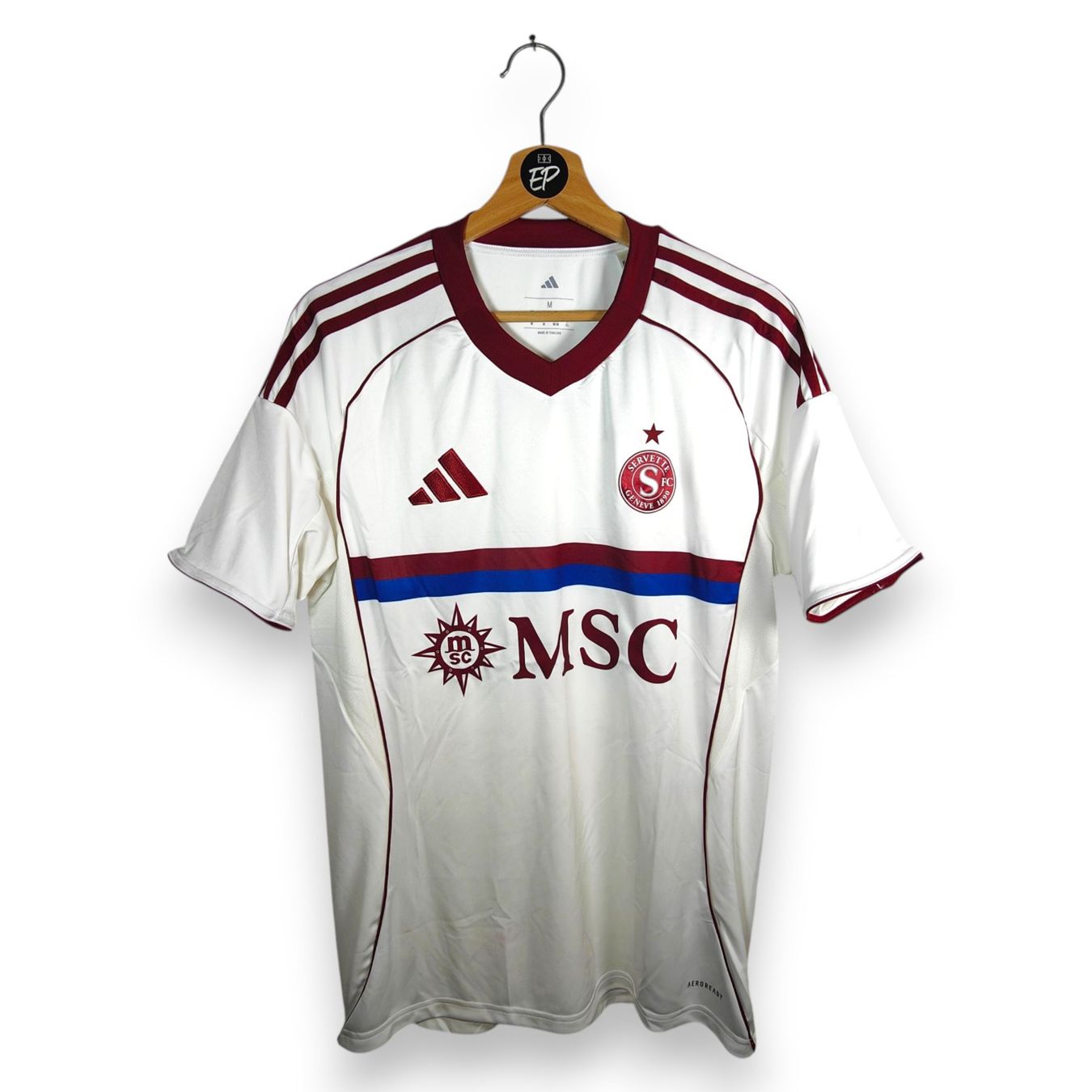 Adidas Leibchen & Hosen: Original 2025-26 Servette Away Trikot – Gebraucht aus Martigny von eternalpitch