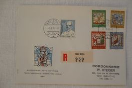 Pro Patria 1967 FDC gest. in Zillis, SBK B133 - B137