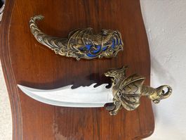 Fantasy Dolch «Drache» (Dekomesser / Sammlerstück)