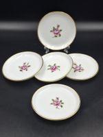 Set 5 Vintage-Minitellern Porzellan von Rosenthal Rosa Rose