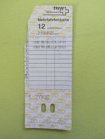 Alte Mahrfahrkarte 1969/1989