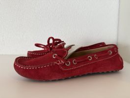 Rote Wildleder Mokassins von Jamarico Gr. 38 Frühling