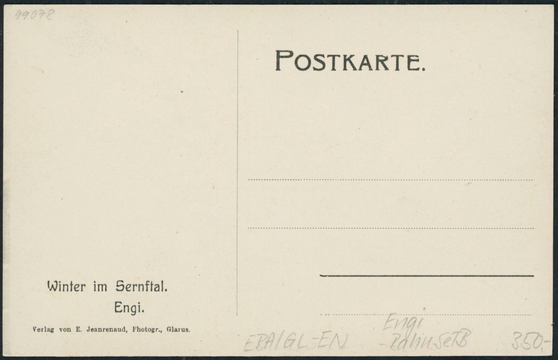Cartoline postali: GL Engi - Bahn SeTB – Nuovo (secondo la descrizione) da Schindellegi venduto da leecollect 1
