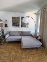 Ecksofa / Sofa mit Chaiselongue von SOFACOMPANY, hellgrau