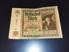 Billet 5000 mark, Allemagne 1922