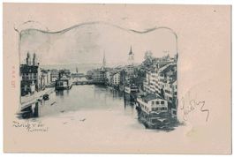 Zürich, Limmat, Vorläufer gelaufen 1899