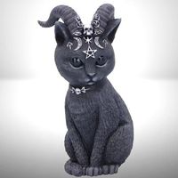 🖤🐾 Mystische Katzenfigur mit Horn 🐾🖤💫