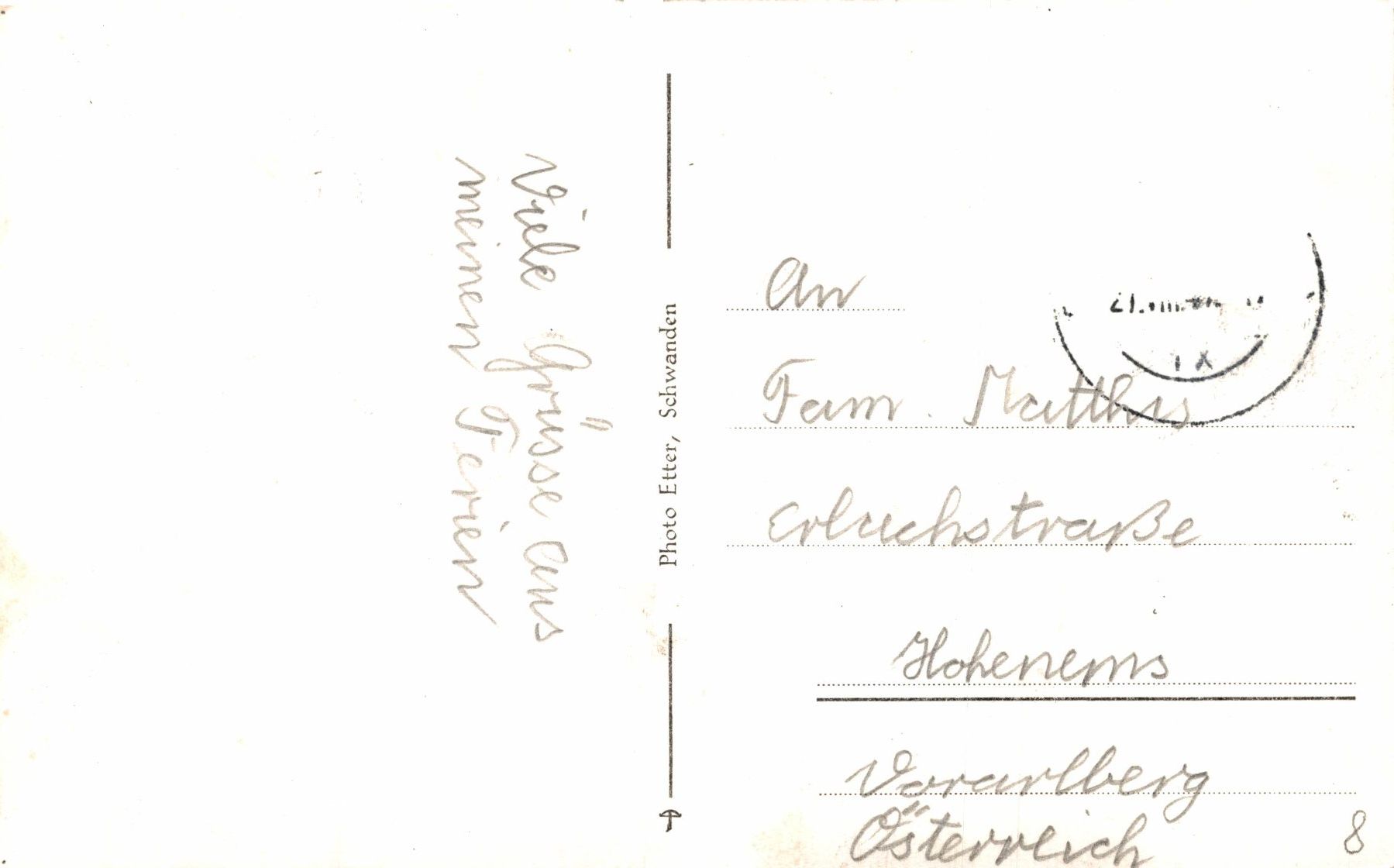 Cartoline postali: Schwanden – Usato da Bronschhofen venduto da Astore 1