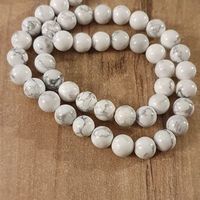 1 Strang natürliche weiße Howlith-Steinperlen 8 mm