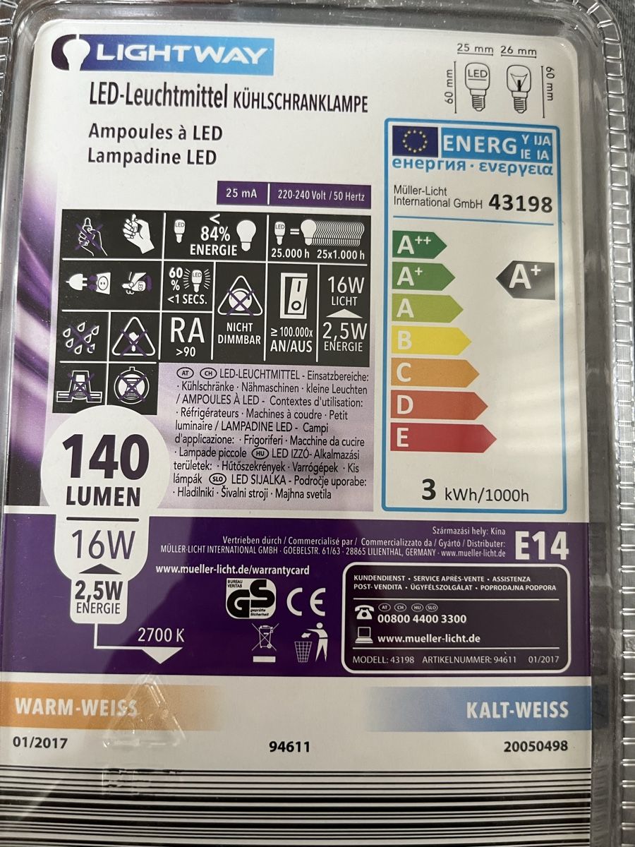 Lampen: Kühlschranklampe neu – Neu und originalverpackt aus Kriens von Honey79 1