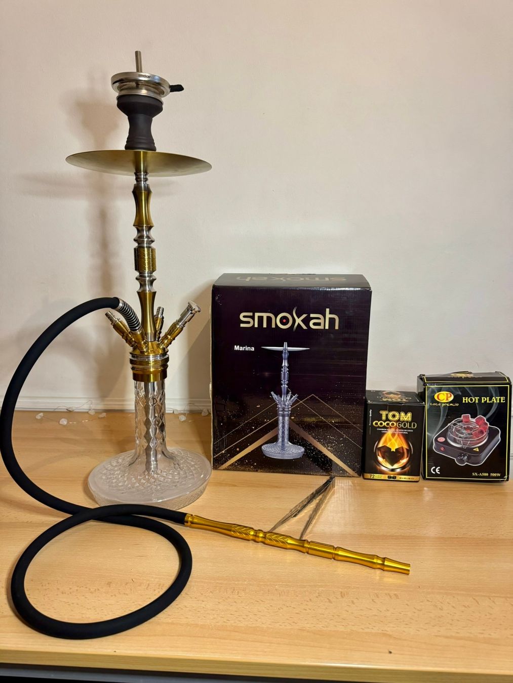 Smoxah Narguilé avec boite, plaque chauffante,charbon coco (D'occasion ...