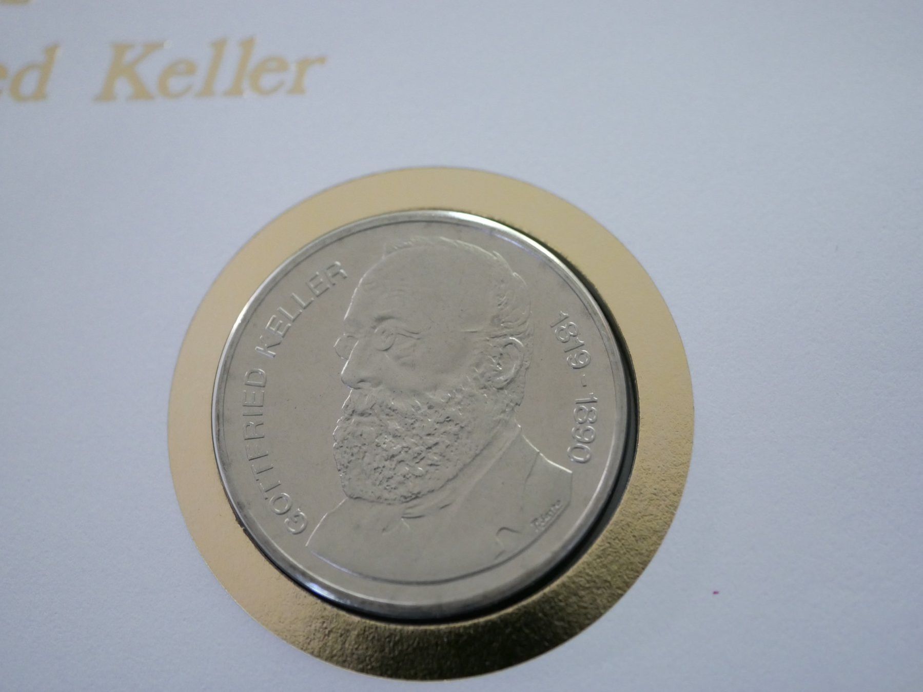 Tutti le monete: Münzbrief 1990 Gottfried Keller ***TOP*** – Nuovo (secondo la descrizione) da Kreuzlingen venduto da Samson01 2
