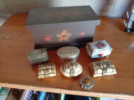 Lot petites boîtes décoratives et coffrets fantaisie
