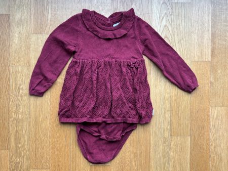 Hust&Claire Mädchen Burgunderroter Strickkleid Gr 86