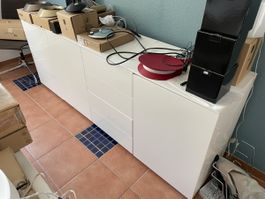 Sideboard weiss Hochglanz 3 Türen, 3 Schübe, gut erhalten
