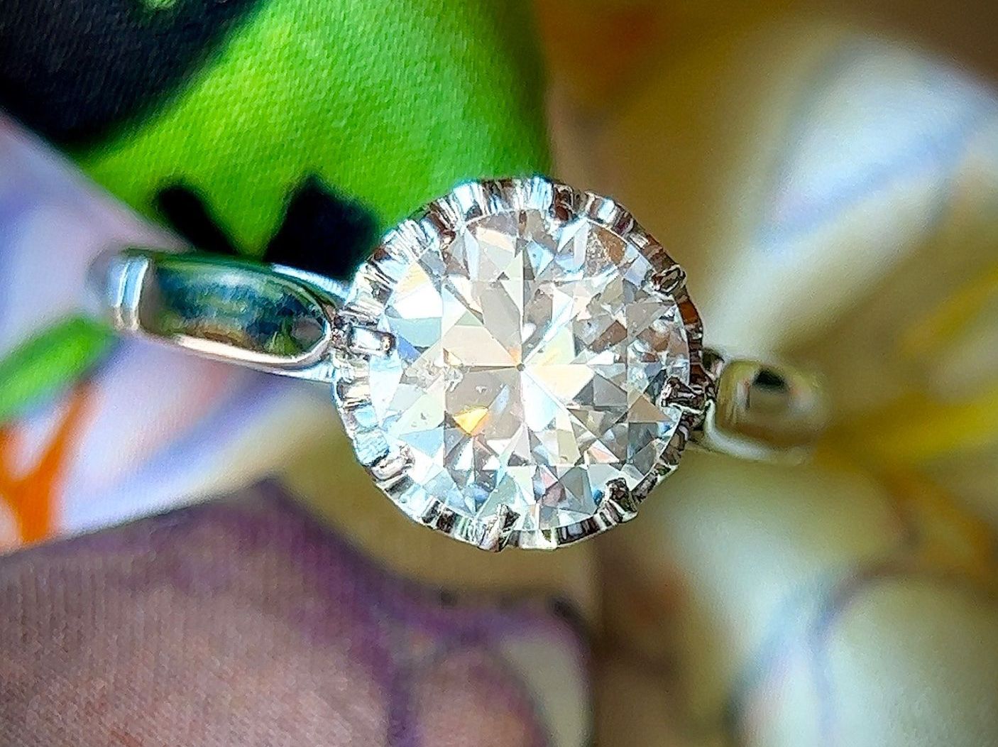 Anelli: Antik Art Deco 1.55ct. G/Si3  Diamant Ring – Usato da Embrach venduto da estzeh1