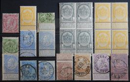 Belgien ex. Kat. 42-63 **/*/gest. 1884/94 Kat. 118 Euro