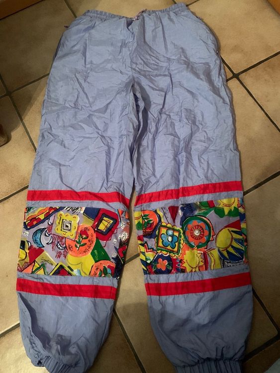 Pantalon De Survêtement Vintage Solare Sporta Homme XL Bleu - Doublé Polaire, Taille 34