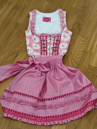 Dirndl Krüger 30 XS xxs 32 34 wie neu pink ros