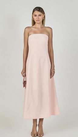 Trägerloses Kleid Endless Rose Rosa S Leinen