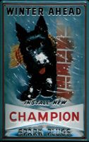 Blechschild 3D-CHAMPION SPARK PLUGS