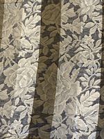 Stoff, Blumen-streifen Brauntöne, ca 126-136cm(plus)