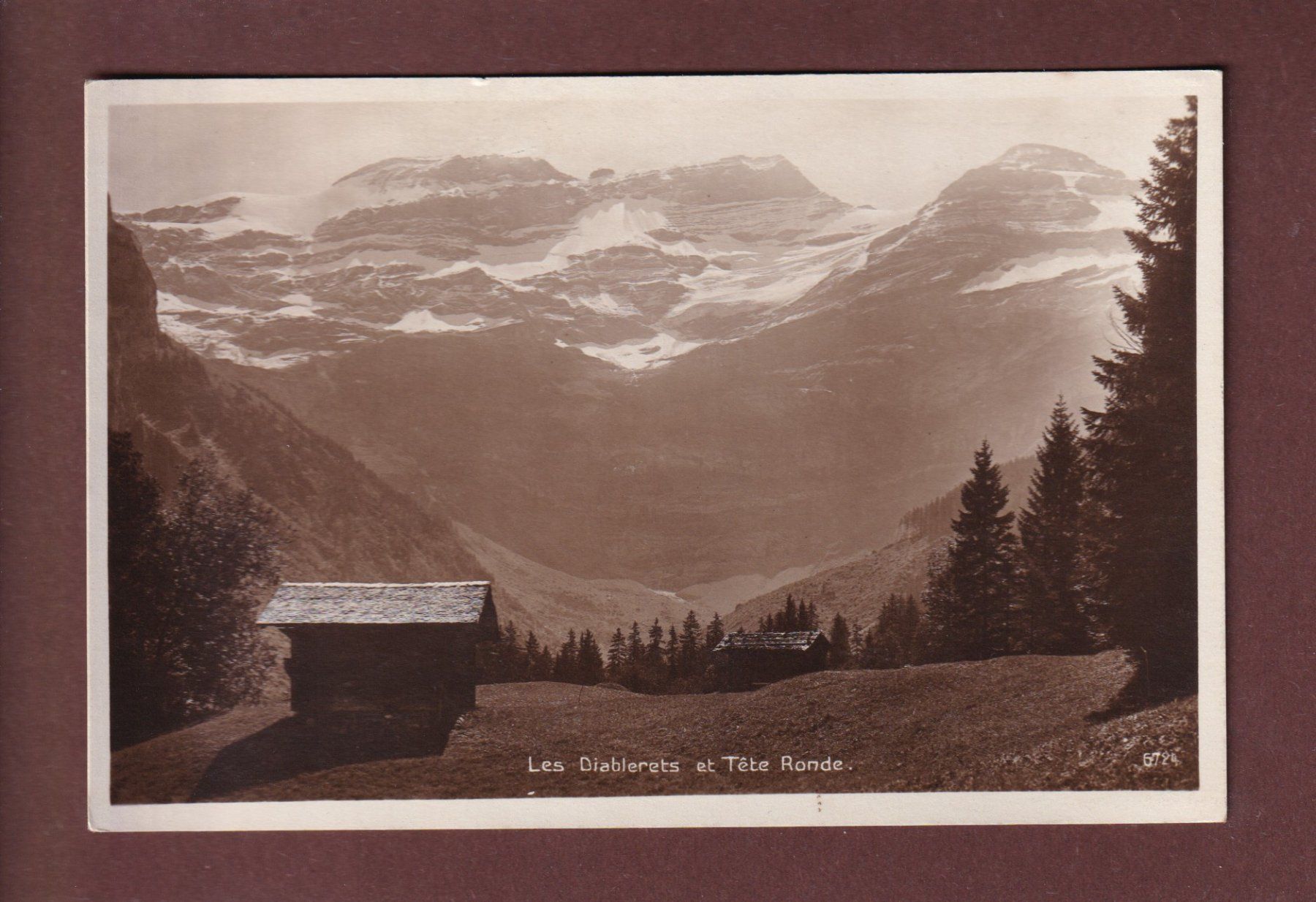 Ansichtskarten: LES DIABLERETS - Tête Ronde - 1924 – Gebraucht aus Pully von nicecards-shop