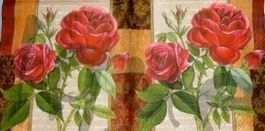 Serviette rose rot 25x25 (b144) 2Stk.