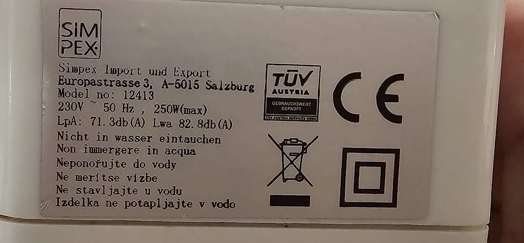 Elettrodomestici da cucina: Simpex Handmixer – Usato da Appenzell venduto da San-cu 1