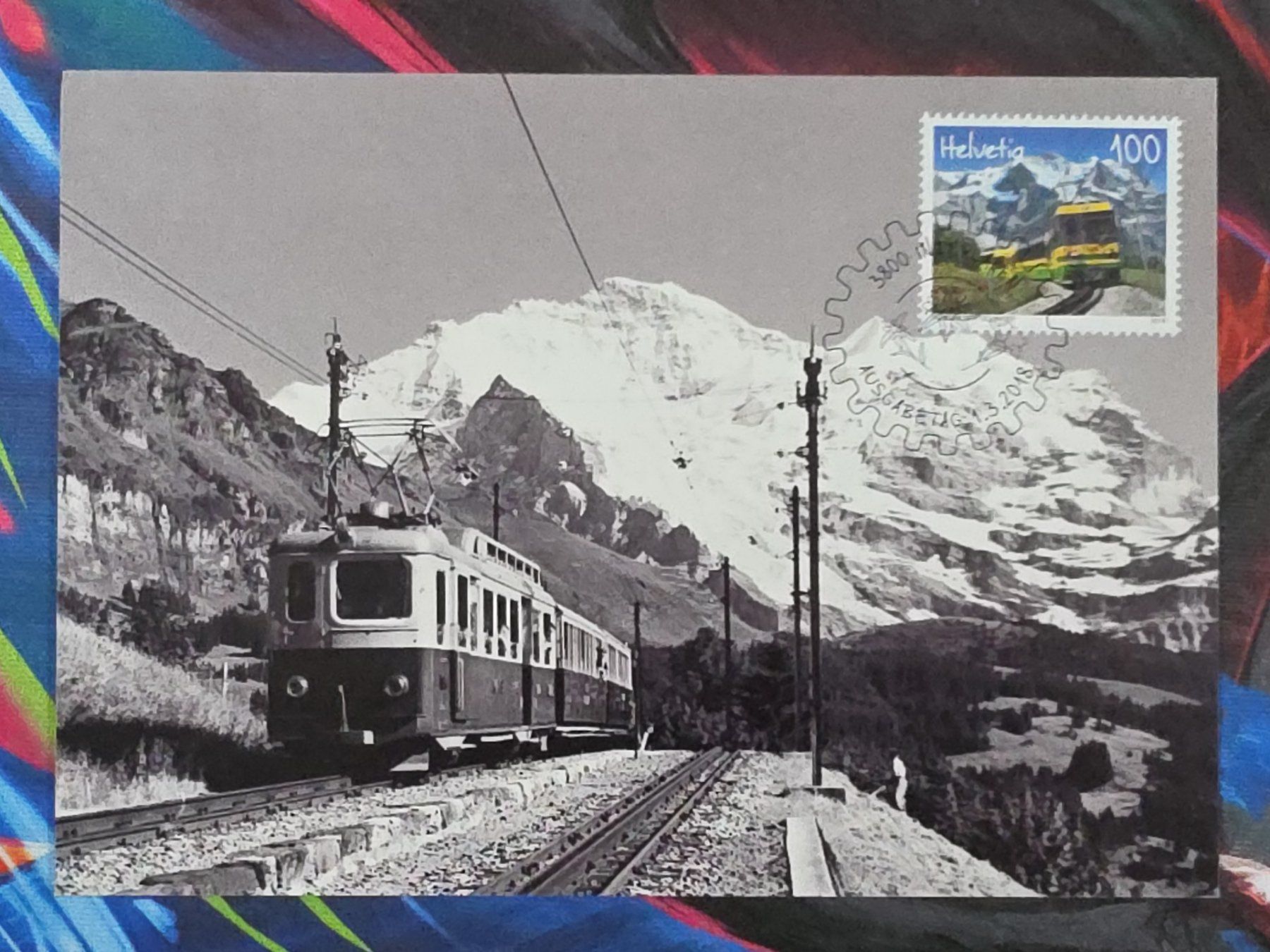 Cartoline postali: CL26 Carte Postale + Timbre Suisse 2018 – Usato da Cousset venduto da Patrick_Collections