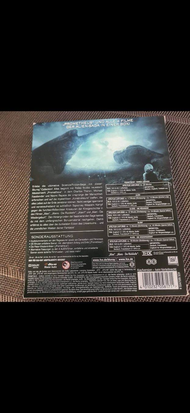 CDs: Prometheus to Alien Evolution Blueray – Gebraucht aus Liestal von CrystalCardToyShop 1