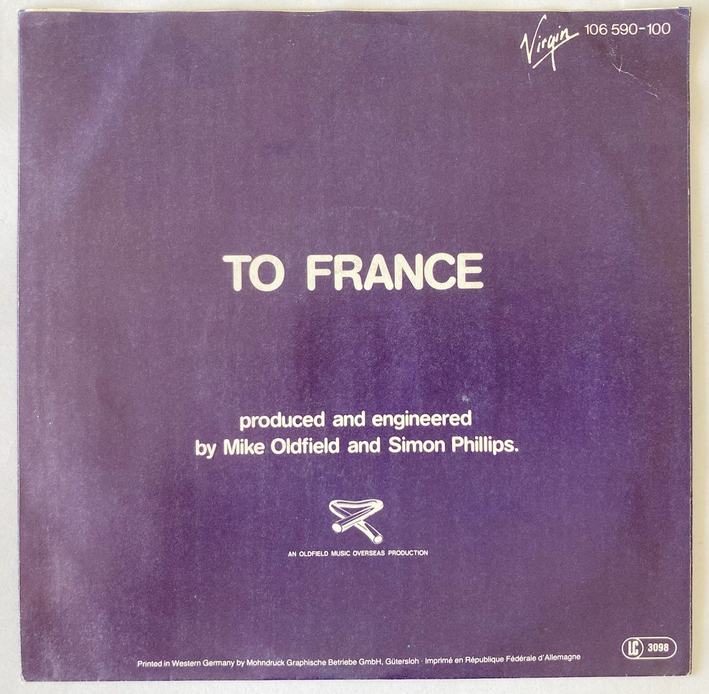 Dischi in vinile: MIKE OLDFIELD - TO FRANCE – Usato da Bottens venduto da hotter-than-hell 1