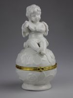 Limoges Dose Engel Porzellan Handbemalt