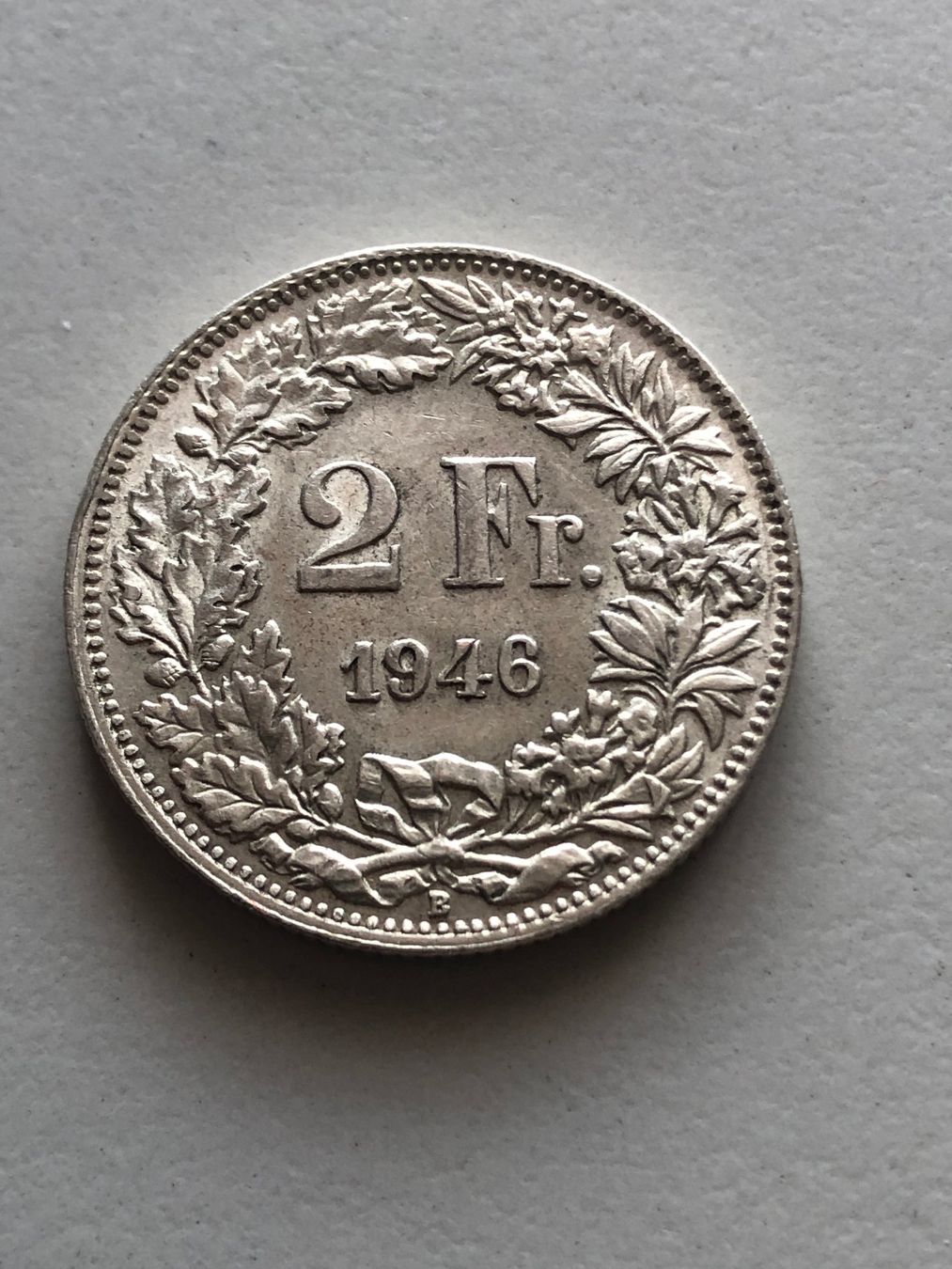 Alle Münzen: 2 Fr. 1946 – Gebraucht aus Schötz von Odpa