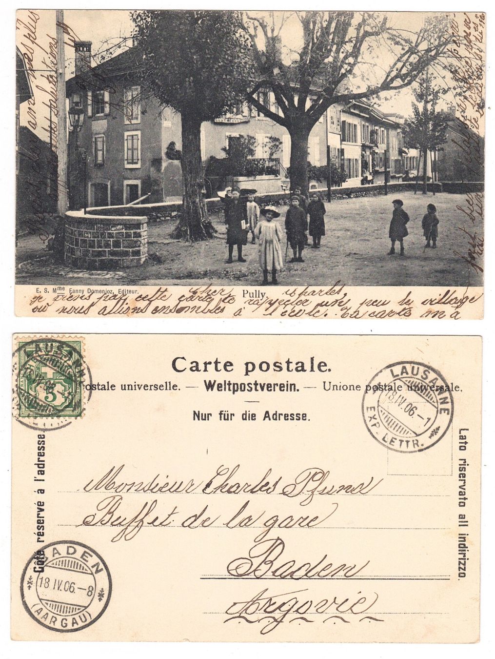 Cartoline postali: Pully – Usato da La Tour-de-Peilz venduto da amjust