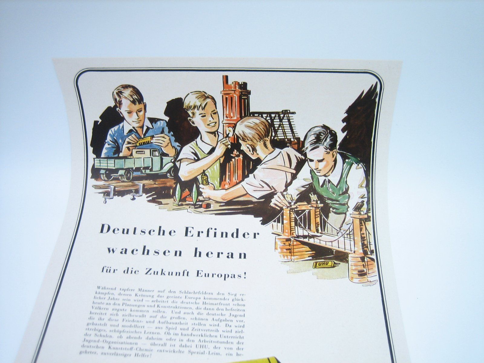 Foto & Immagini: UHU Der alles Kleber altes Werbeblatt – Usato da Zürich venduto da Tomi118 2