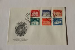 FDC, Ersttagsbrief, Baudenkmähler, ganze Serie, 12.9.1966