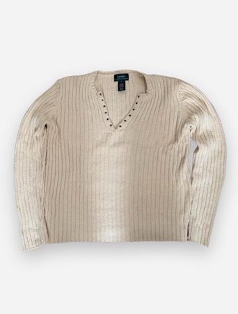 Lauren Ralph Lauren Strickpullover XL Seide Leinen