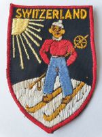 Vintage Badge Switzerland Skifahrer ST. GALLER STICKEREI