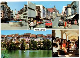 WIL Hauptstrasse - Auto, Vespa, belebt