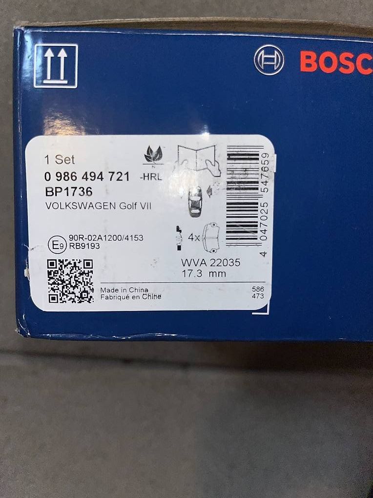 Bosch Tutti pezzi di ricambio auto: Bosch Bremsbeläge - Neu – Nuovo (secondo la descrizione) da Bischofszell venduto da VolvoT5 2