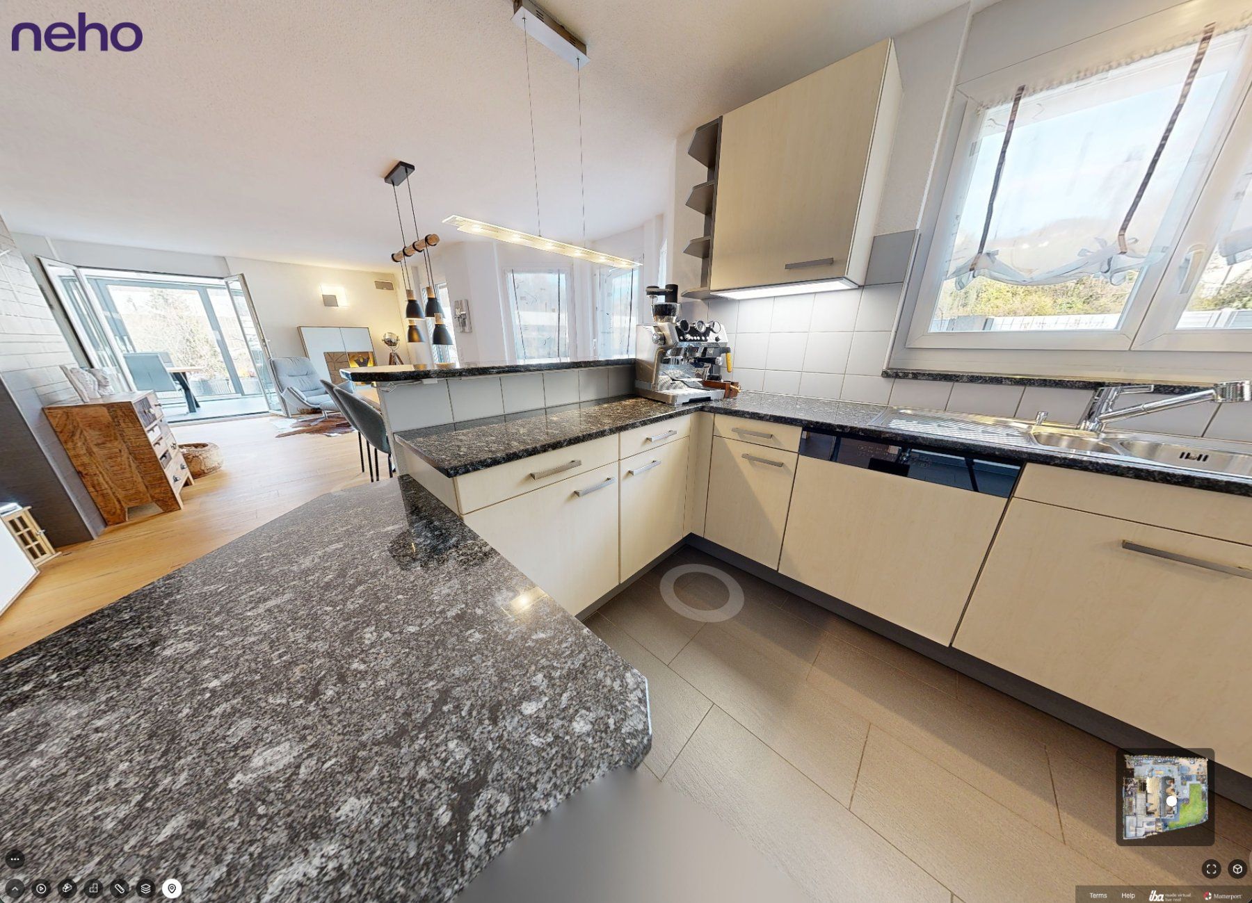 Cuisines complètes: Moderne Küche mit Steinabdeckung (Selbstabholung) – D'occasion à Pfeffingen par M4n4g3r 2