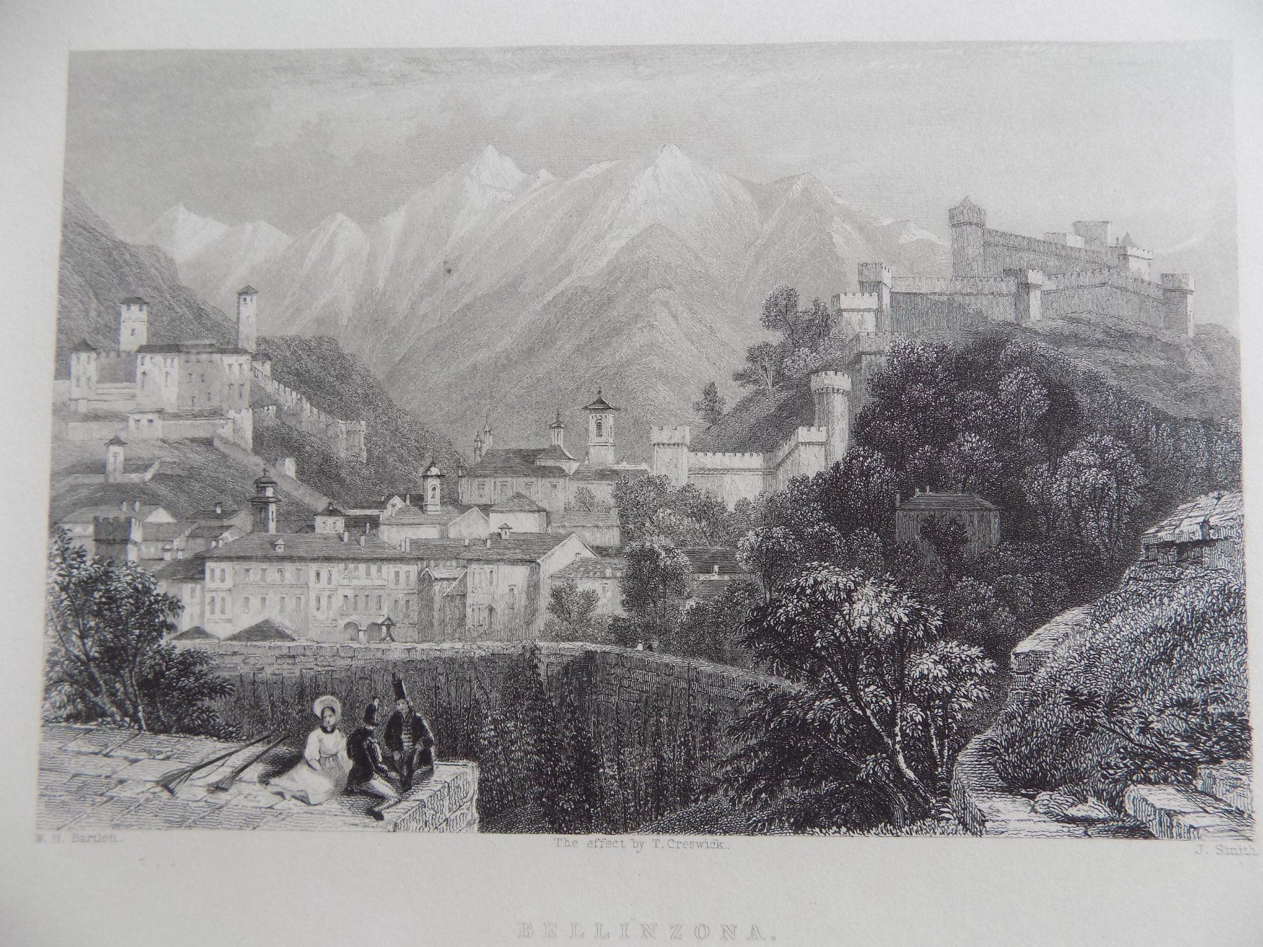 Incisioni: Bellinzona von Bartlett – Usato da Risch venduto da Rischli15 2