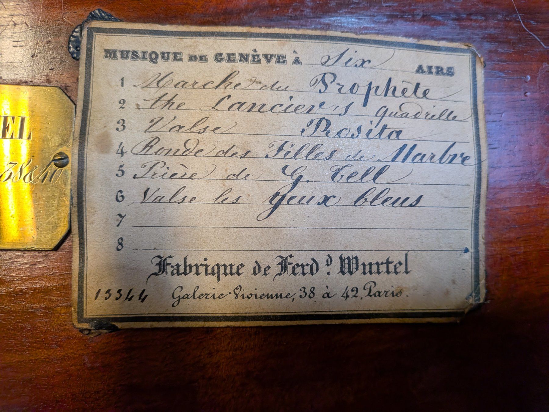 Boîtes à musique: Spieldose Wurtel Paris antik – D'occasion à Schönenwerd par kybi 3